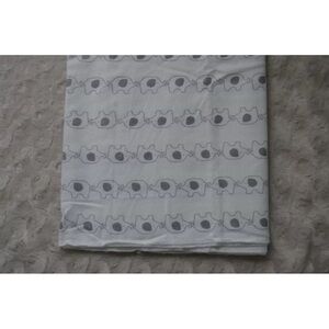 Child of Mine by Carter's Elephant Flannel Receiving Baby Blanket White Gray
